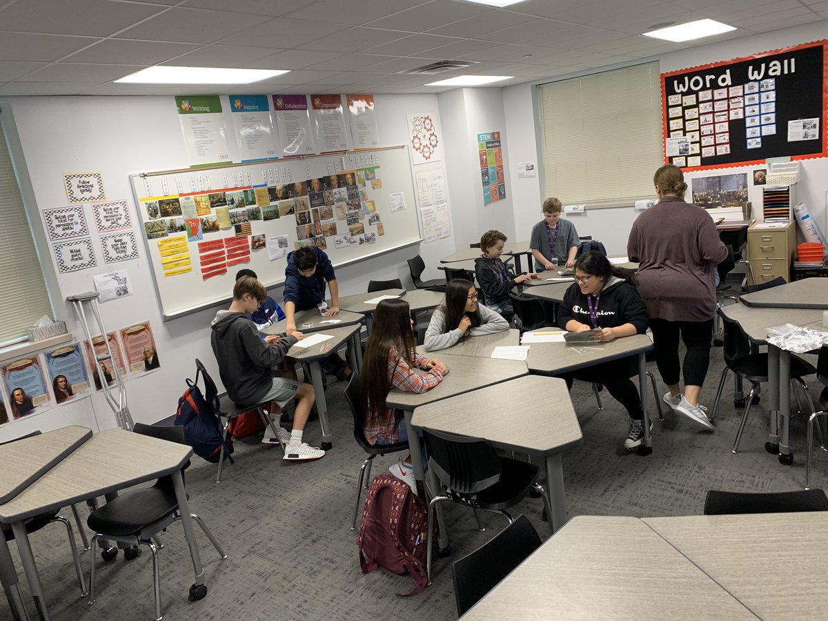 B_Waits's tweet photo. Kicking off #EWeek2020 with a campus-wide design challenge. Some pics of our planning stage #gmschallenge #ourhousegms @GrapevineMiddle https://t.co/GKtR7wpohh