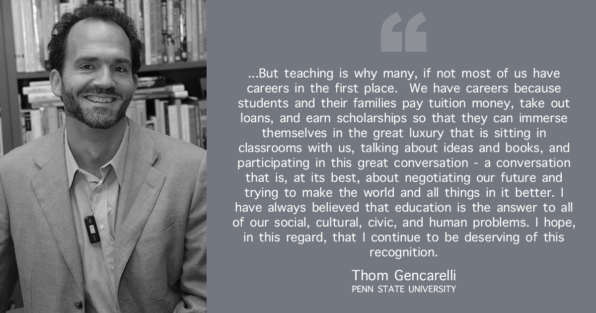 ECACOMM's tweet photo. Thom Gencarelli (Manhattan College) was one of our #ECA19 Distinguished Teaching Fellows. https://t.co/j6fHyD08lo