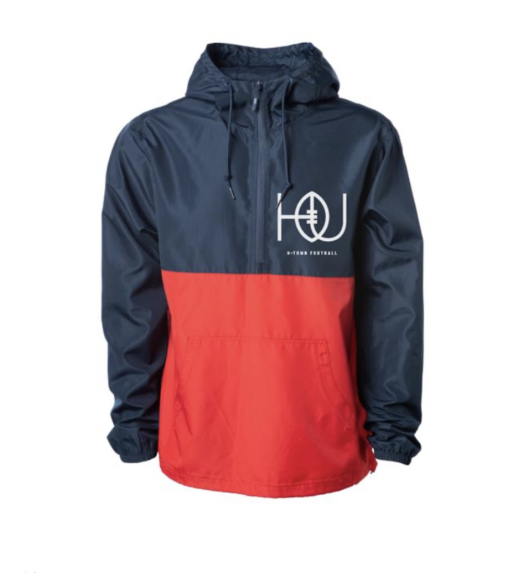 WeRunGame's tweet photo. In case you’ve heard, Football Season is all year long now in H-Town. The Roughnecks are here to play with a 2-0 record. You can rep HOU Football all year long with our NEW HOU Icon Windbreaker. #HouFootball #ForTheH #WeRunGame #RoughneckSZN #Roughnecks #TexansFan #TexansTwitter https://t.co/X3noQZICmX