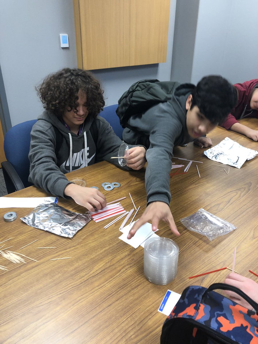 l_koehler's tweet photo. @GrapevineMiddle school wide design challenge in mentor meetings! GMS celebrating engineering week. #gmschallenge #OurHouseGMS https://t.co/bt5YAiIziR