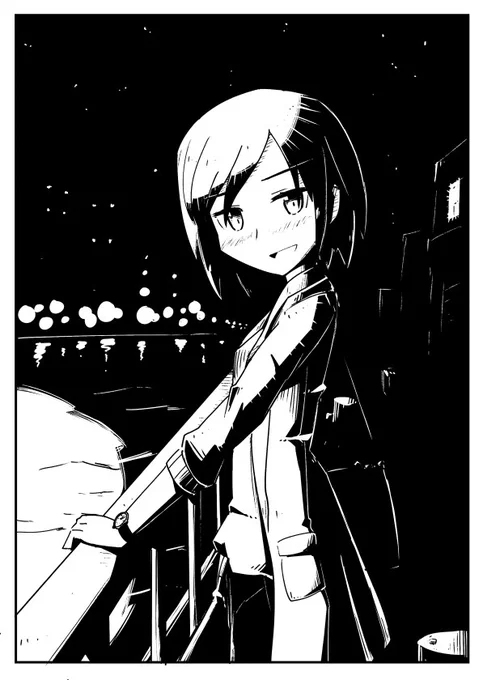 司さんと飲んだ後いっしょに夜景見たいんだ #アリスギアお絵かき 