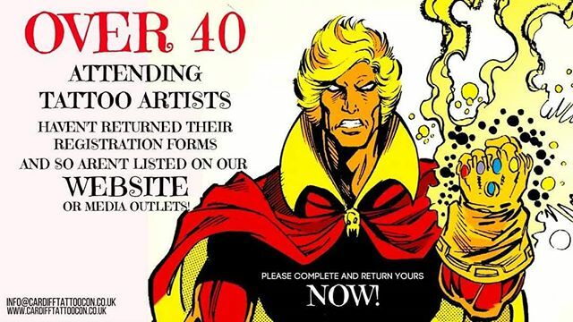 CardiffTattoo's tweet photo. #artists #forms #website #returnyourforms #booked #booths https://t.co/YzzONH3DjV https://t.co/zKrqsy3tGd