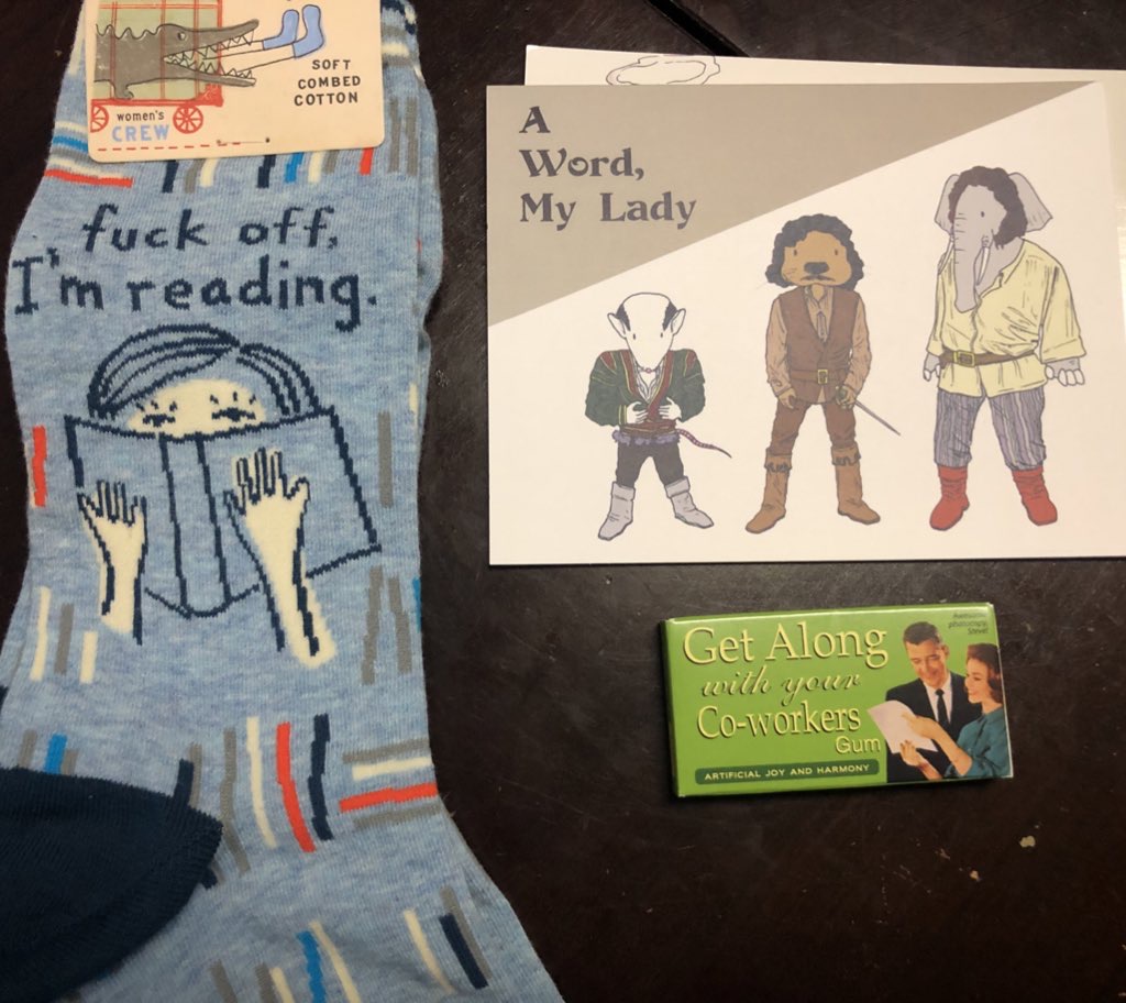 arleenbarros's tweet image. Happy #Power13 day! Time to binge all the #PWF novels, baby! Got my tea, food and these fabulous socks my BFF brought me last week.