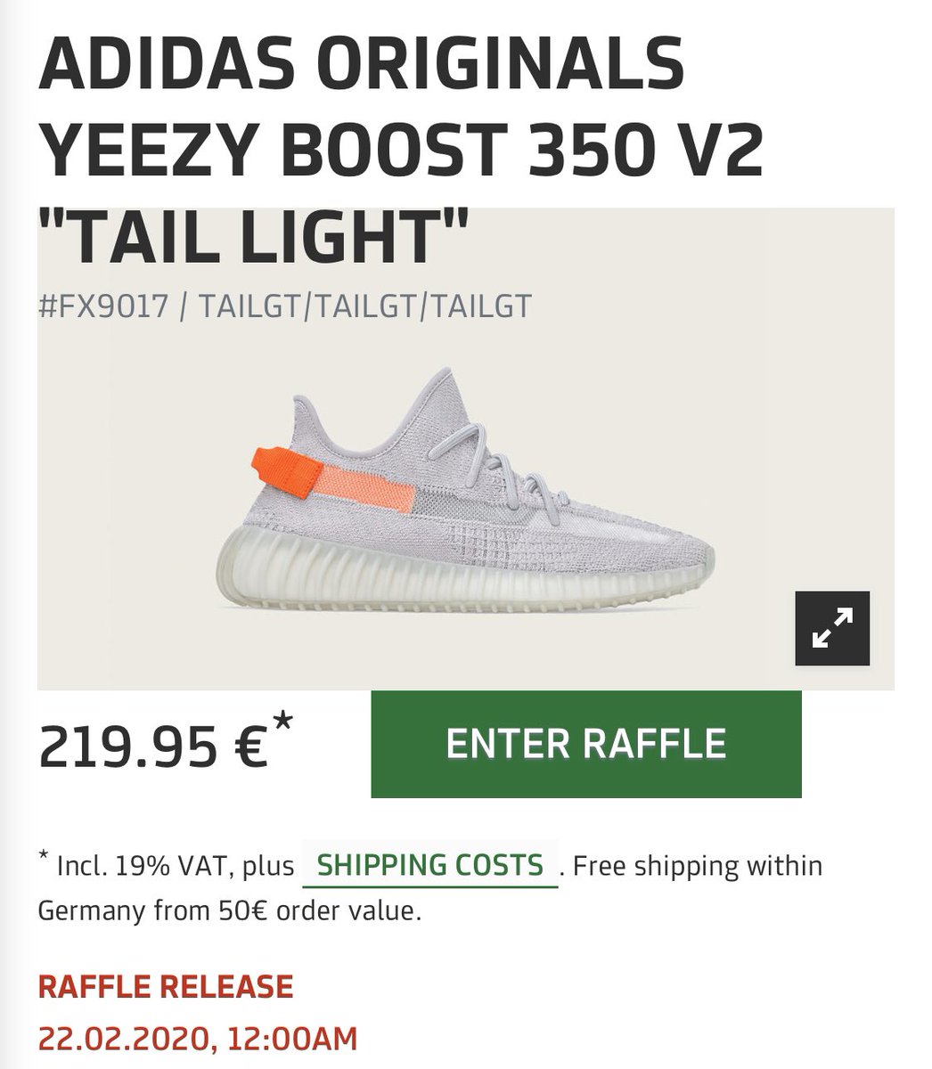 Adidas Originals Yeezy Boost 350 V2 Tail Light sneakers