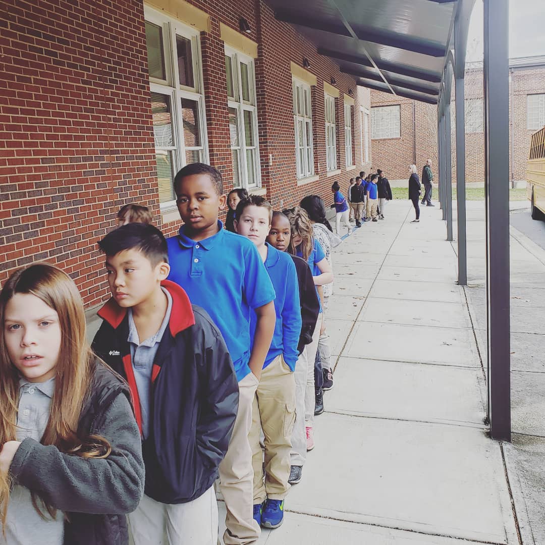 BullpupPride's tweet photo. Today we practiced schoolwide bus evacuations. Every student practiced what to do in an emergency situation. Great work @StanlySchools transportation department and our #BullpupBest  students! @SuperatSCS https://t.co/WR4rUfg9Z9