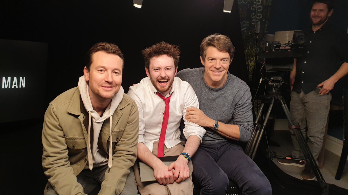 ryanhollinger's tweet photo. Yeah so, I just awkwardly interviewed @jason_blum and @LWhannell about #TheInvisibleMan ... my job takes me strange places... https://t.co/EpaXJw23vg