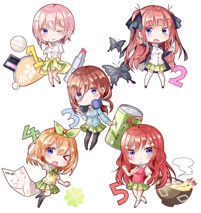 五等分の花嫁、完結おめでとうございます〜!
爽やかに終わりつつも、みんなが幸せそうで良かったです…!アニメでハマってから、毎週楽しみにしてました、ねぎ先生お疲れ様でした✨✨
 #五等分の花嫁 