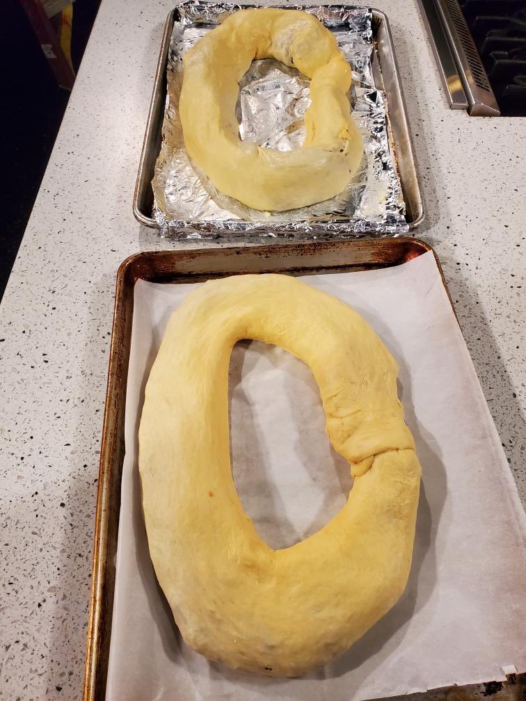 ChefKevinBelton's tweet photo. Boudin King Cake getting rolled!! This morning on the @wwltv Morning News to celebrate the incredible diversity in King Cakes and Mardi Gras. #beon4 #boudin #mardigras2020 #boudinkingcake #nola #louisoanaculinaryroots #deliciousness https://t.co/5gioGveavK