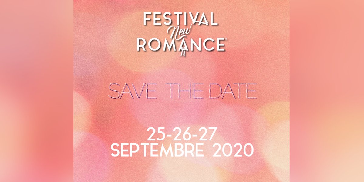 #SAVETHEDATE
Vous l'attendiez ?! 
Voici les dates du prochain Festival New Romance 
📆 25/26/27 Septembre 2020 !
Happy ? 😉
#FNR #FNR2020 #NewRomance
