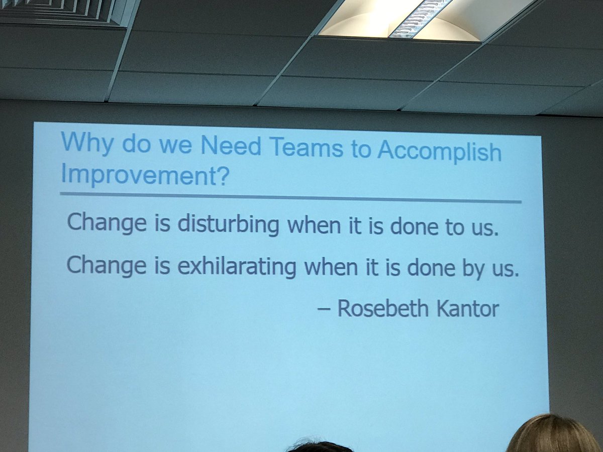 debmorgan71's tweet photo. Change is disturbing when it is done to us. Change is exhilarating when it is done by us. The power of engaging the wider team. @TheIHI #IAWave63 https://t.co/4kCdOtWU6h