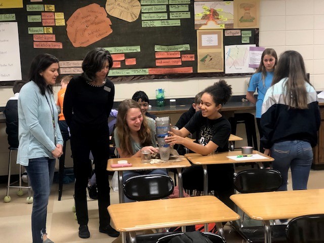 RichmondHillMS's tweet photo. The 6th Grade Astronaut pod toured the Wastewater Treatment facility and were introduced to procedures for cleaning waste water. Students designed water filters to clean contaminated water and shared their designs with Bree Thomas and Charlie Heino from the facility.#RHMSStemCats https://t.co/tTei9TIa2w