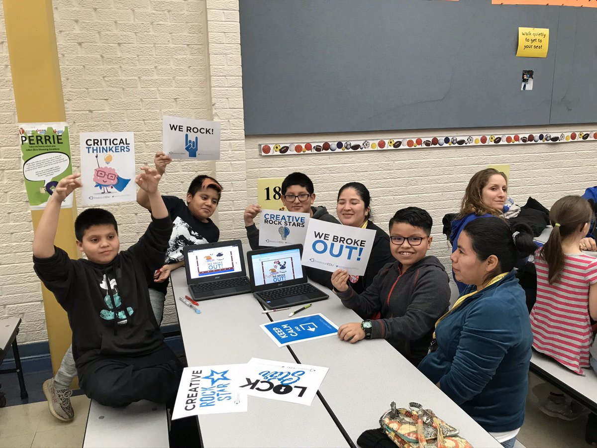 AmberKenis's tweet photo. Lieb 5th grade Ss and Ps participated in a tech breakout on Friday! Thanks @JaneGarner25 and Ms. Philbin! #liebcares #rsd122cares https://t.co/lVwZ3kPf6z