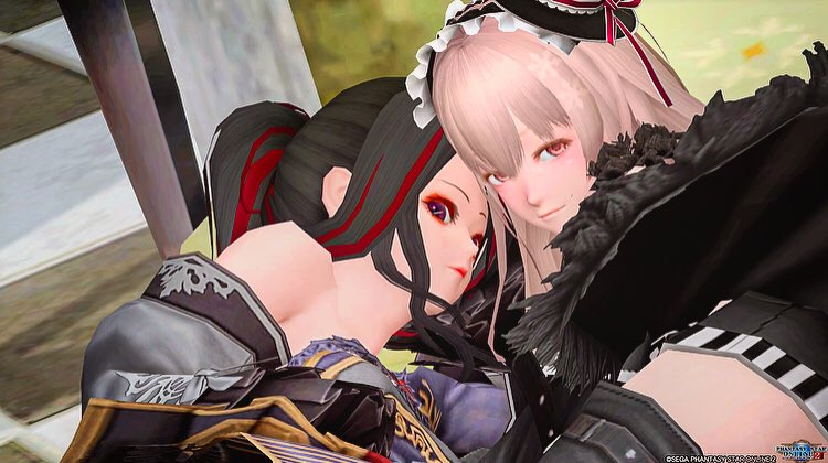 elenapso2ship9's tweet photo. 今週の #メンテの日なのでSSを貼る です!! @nashigoren__ さんとマイルームで撮りました。
最初は、仲良し〜みたいなのを想像してたのですが距離が近すぎたのか大人っぽい仕上がりになりましたw
皆様に気に入って頂けると有難いですw
それでは今��も沢山のいいね＆RTお待ちしてます!!
#PSO2 https://t.co/UchjWt37rV