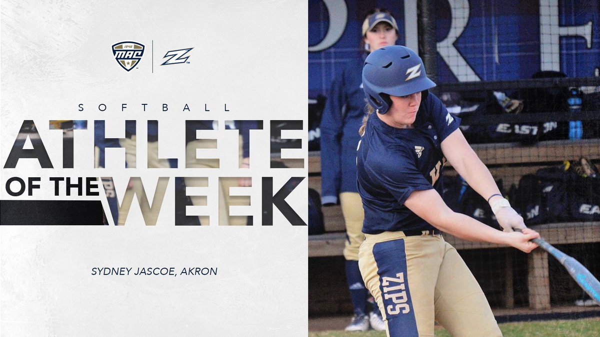 MACSports's tweet photo. 🔙2️⃣🔙 player of the week awards for @ZipsSB  

@sjascoe13 recorded a .563/1.188/.650 slash line on the strength of nine hits, one double, three home runs, and totaled nine bases. Jascoe also drove in 12 RBI and scored eight runs! 

#MACtion https://t.co/R7nDhvzAi6