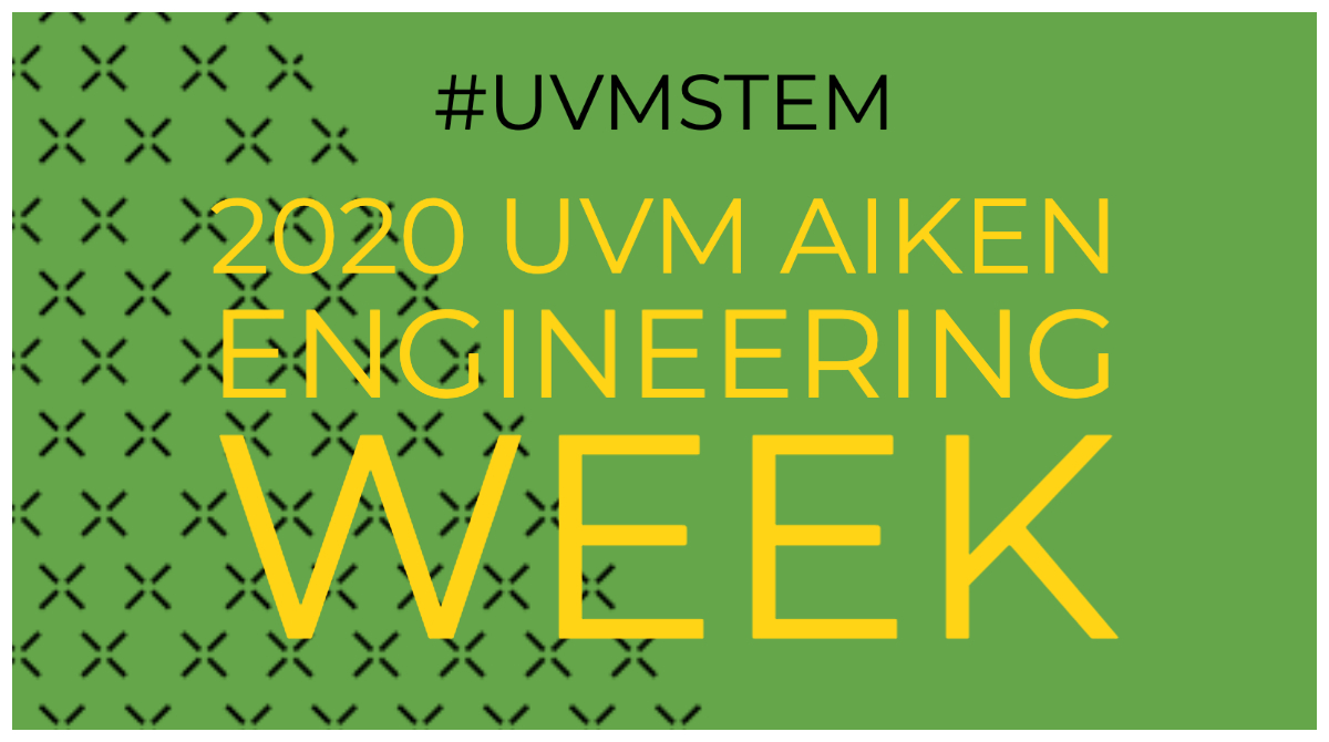 UVMFOUR's tweet photo. Calling all STEM students, don't forget it's UVM Aiken Engineering Week! Speaker John Cohn will be presenting at the Maple Ballroom Wednesday, February 19 from 6-7pm. He's passionate about STEM careers and eager to share his knowledge with inspired students and faculty! #UVMSTEM https://t.co/b1XEmgwkmd