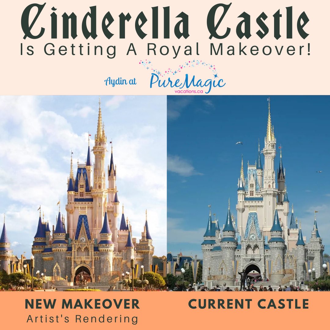 Have you heard?
Cinderella Castle at Walt Disney World is getting a makeover! What do you think about the new colours?

#wdw #waltdisneyworld #disneyworld #disney #disneyland #travelagent #disneytravelprofessional #disneytravel #partofyourstory #puremagicvacations #puremagicaydin