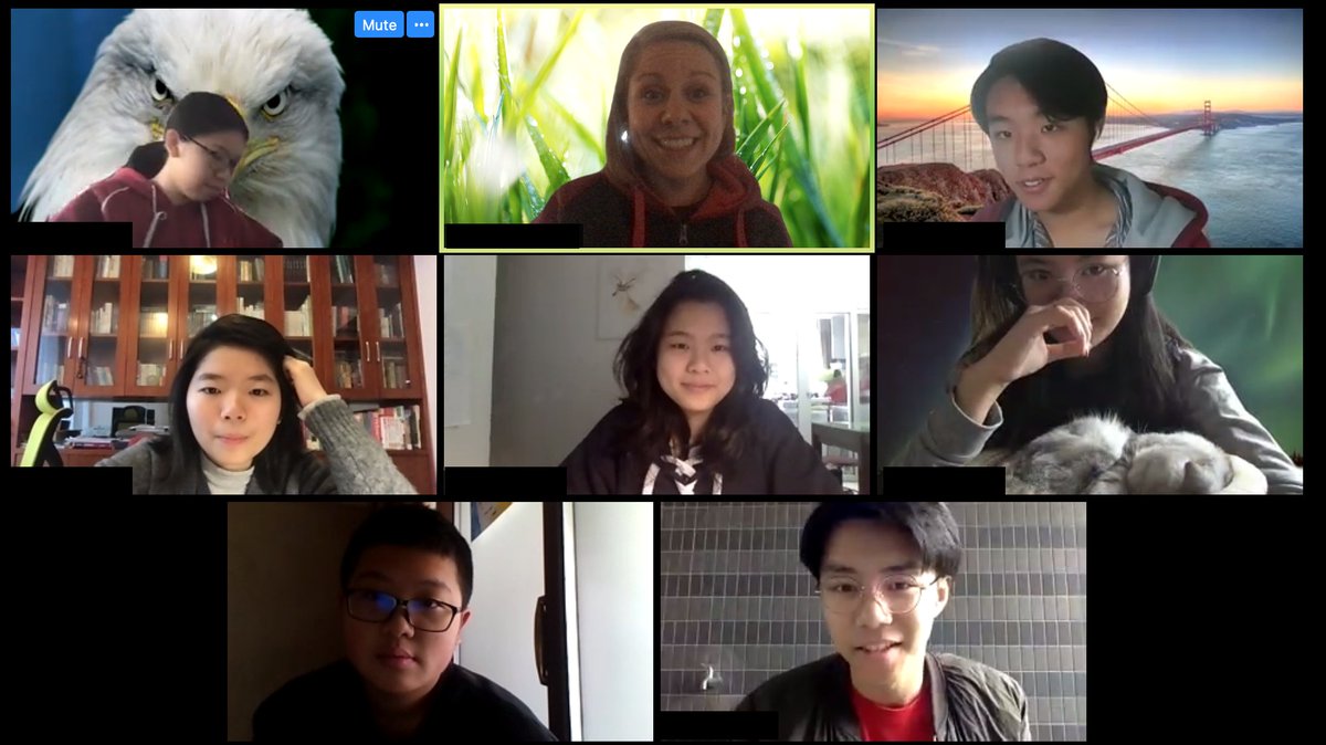 #Onlineteaching has been an exciting challenge to be #innovative. Despite the circumstances, I am so #grateful for #technology so that I can still see these amazing faces! #onlinelearning #GoISNS #ISNSwecare