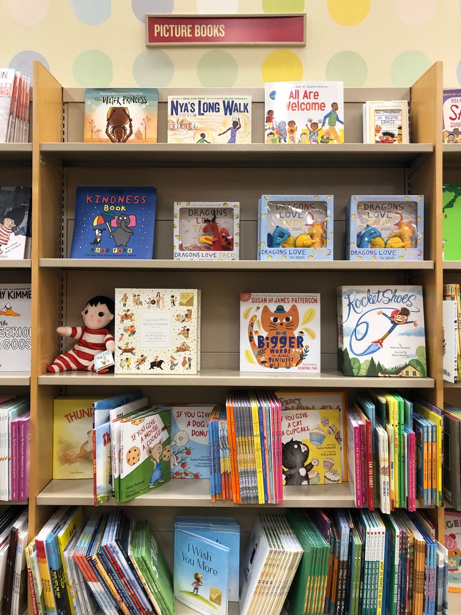 wardomatic's tweet photo. Rocket Shoes in the wild! Always a thrill to see a book youโve illustrated on the shelves of your local bookstore. Hey @skaufmanart - I see you! ๐ Also, heads up to @SharonSkinner56 - loved illustrating your words. ๐ https://t.co/mDEB3dMmxc