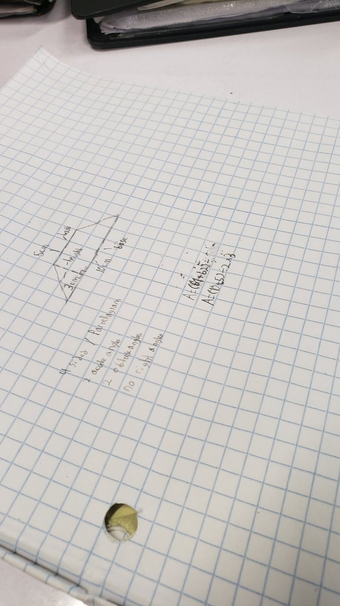 Discovering the formula for area of a trapezoid through exploration, and knowns.  Amazing job 7s in 78! <a href="/DesmondHDSB/">Viola Desmond Public School</a>