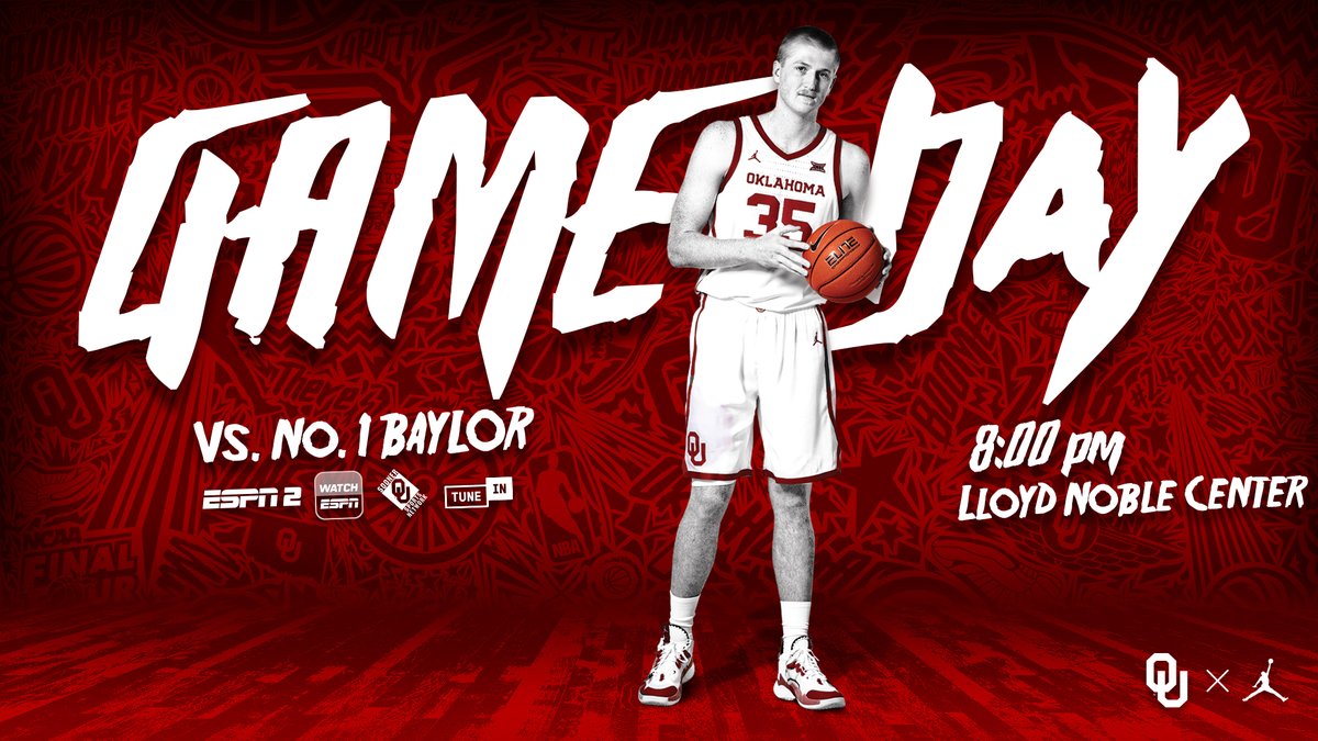 OU_MBBall's tweet image. Let's get it. #YouBelongHere

🆚 No. 1 Baylor
⏰ 8 p.m. CT
🏟 LNC
📺 ESPN2
🔗 bit.ly/37BwS98