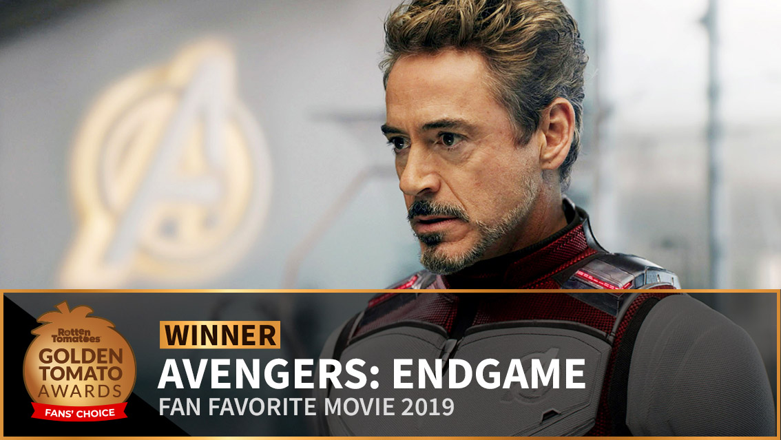 RottenTomatoes's tweet photo. Our fans voted #AvengersEndgame as the #GoldenTomato Award winner for Favorite Movie of 2019! https://t.co/k7pPwuGOaY https://t.co/Yy5ldqdV8U
