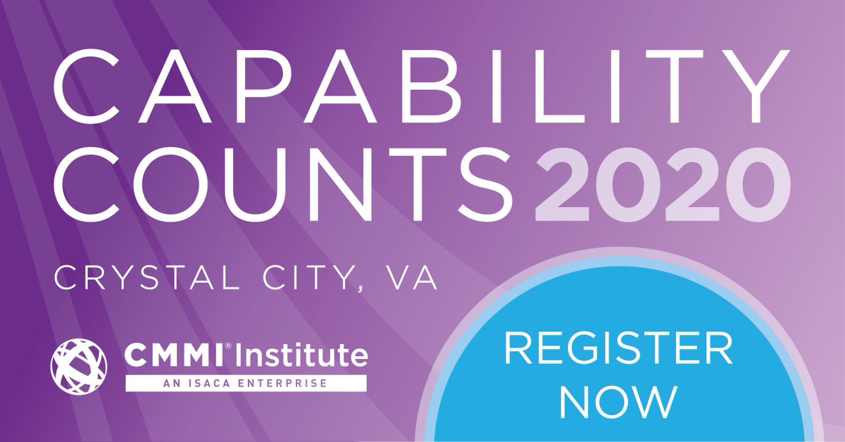 CMMI_Institute's tweet photo. Take advantage of our Early Bird Discount for Capability Counts 2020! Save $200 by registering before 13 March. View our speakers, program, sponsors, and more on our website today #CapabilityCounts2020 https://t.co/TFcPpPpCSj https://t.co/47ePdh6ArW