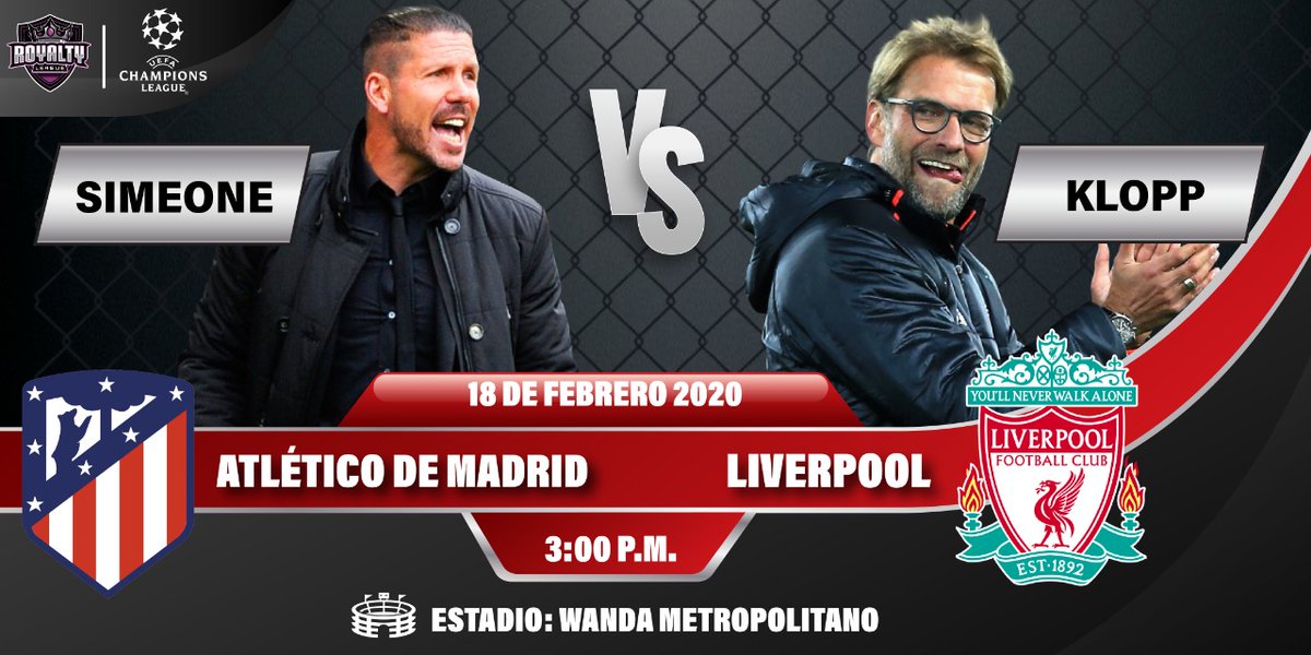 Vuelve la hermosa <a href="/ChampionsLeague/">UEFA Champions League</a> 😍😍😍
El actual campeón, <a href="/LFC/">Liverpool FC</a>, visita al <a href="/Atleti/">Atlético de Madrid</a> en el Wanda Metropolitano.

¿Quién tomará la ventaja de esta llave? 🤔🤔🤔