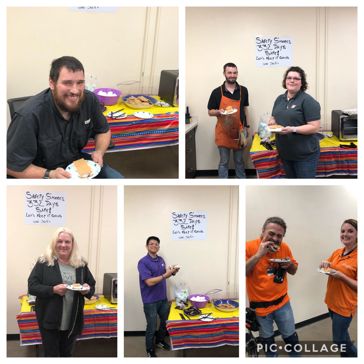 Having everyone sign Safety Banner and making them Safety S’mores for working 332 days safe! Let’s keep it up and make it to 365, but we’re not gonna stop there!!! Awesome job Team 👏🏼👏🏼