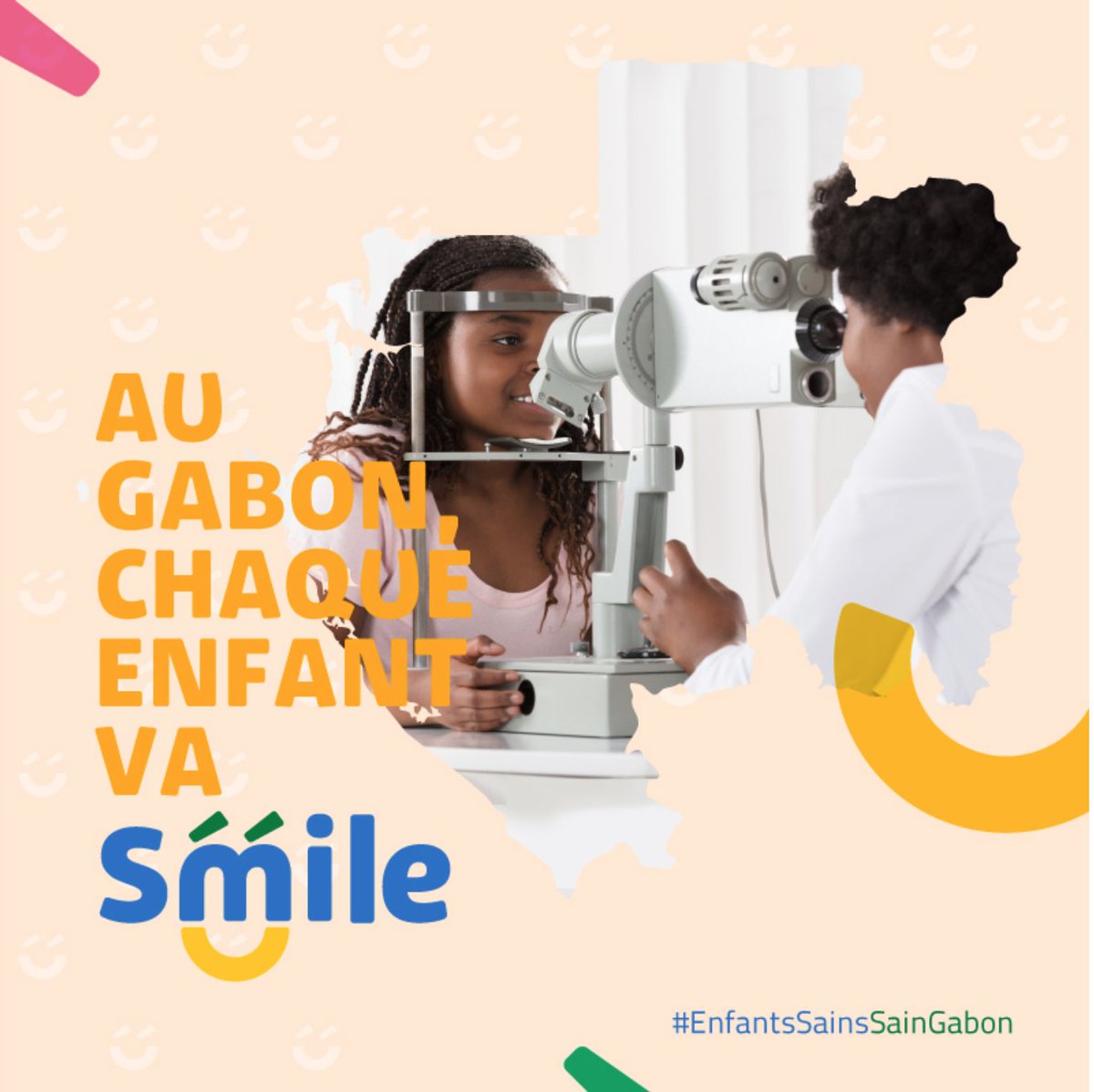Le <a href="/PresidentABO/">Ali Bongo Ondimba</a> en collaboration avec  @SanteGOUVGA a lancé une initiative destinée aux enfants des écoles publique de #Gabon 🇬🇦. Grâce au projet #SMILE, chaque enfant aura le sourire.

En association avec l' Organisation mondiale de la Santé (<a href="/WHO/">World Health Organization (WHO)</a>)