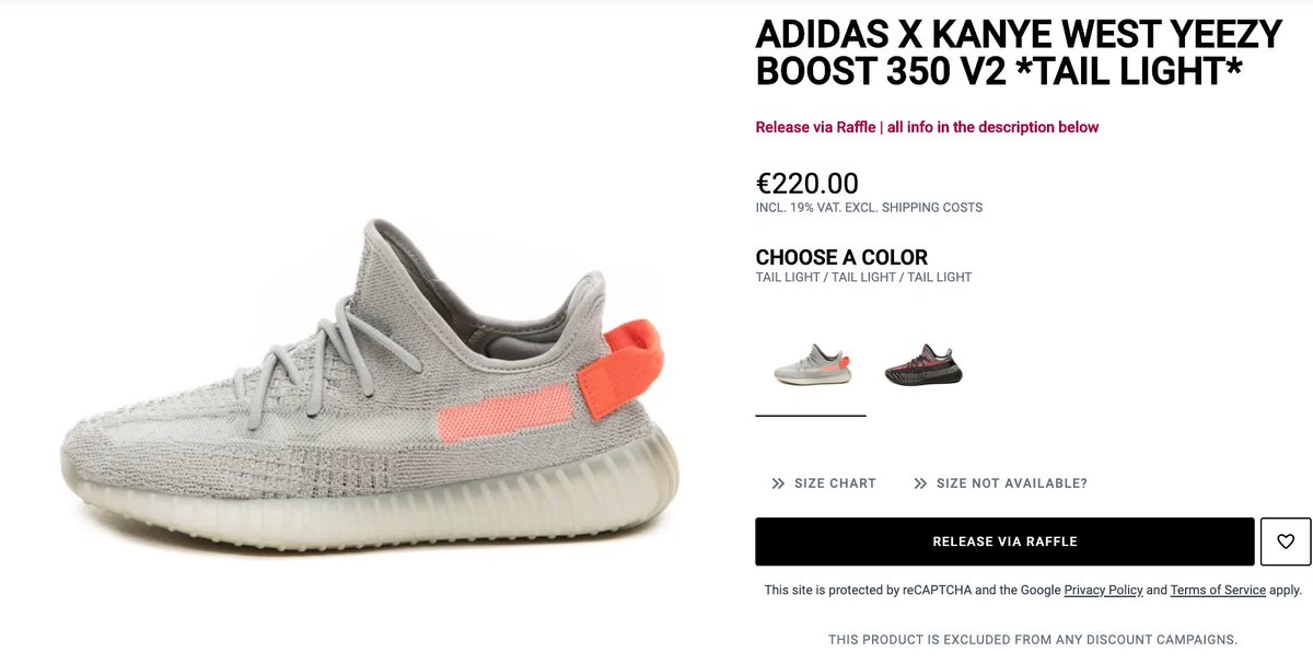 Adidas Yeezy 350 v2 Tail Light SneakerView