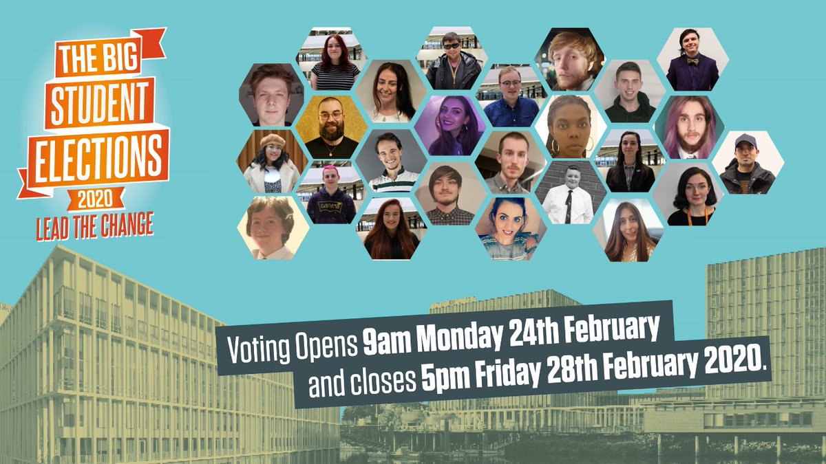 It's time to meet the candidates running in the #BigStudentElections! 🙌 

To find out more about each candidate, click here 👉bit.ly/2Hw4RVQ

#leadthechange