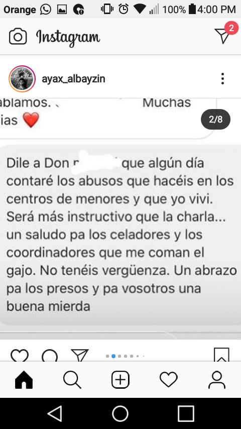 Le preguntan al rapero si quiere hablar en un centro de menores ...<a href="/LaFrontissa1/">Dones i Feministes #AcabemAmbElPatriarcat ♀️</a>  <a href="/MarikarmenFree/">Marikarmen Free ♁⚥ 🇵🇸</a>  <a href="/AntiEdukadores/">Edukadores Policias</a>  <a href="/danai2530/">Mon 3 Voltes Rebel</a>