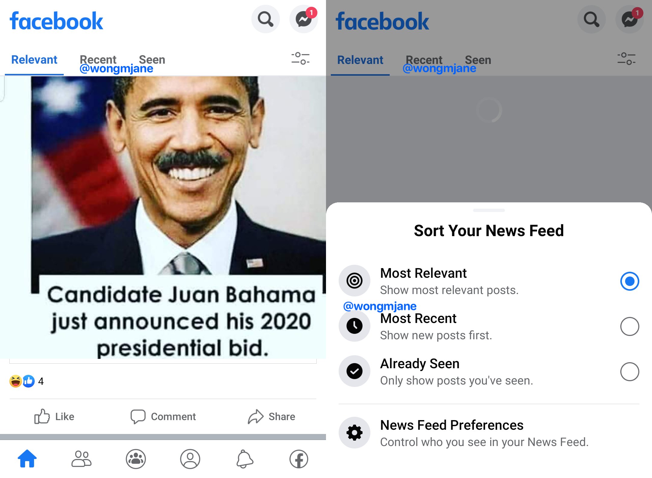 Jane Manchun Wong Facebook Is Working On Tabbed Newsfeed For Easier Access To Most Recent And Already Seen Feeds