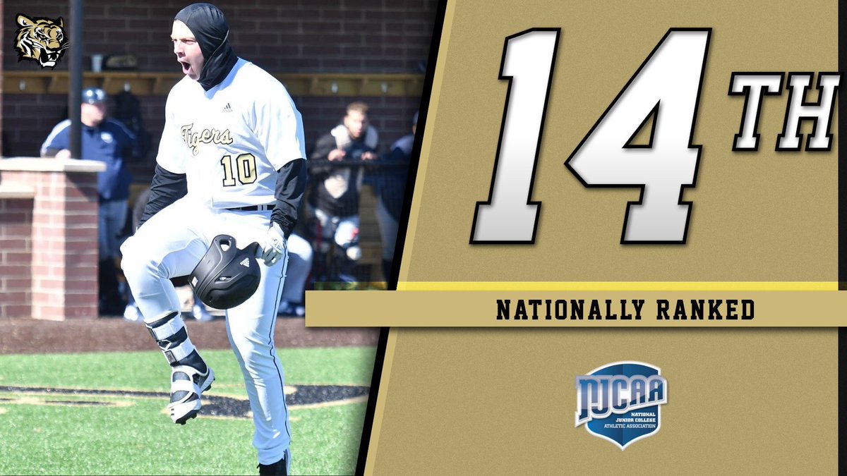 NEMCCBASEBALL's tweet photo. Your Tigers move to No. 14 in the @NJCAABaseball polls! Go Tigers! https://t.co/M0B6sIYaC7