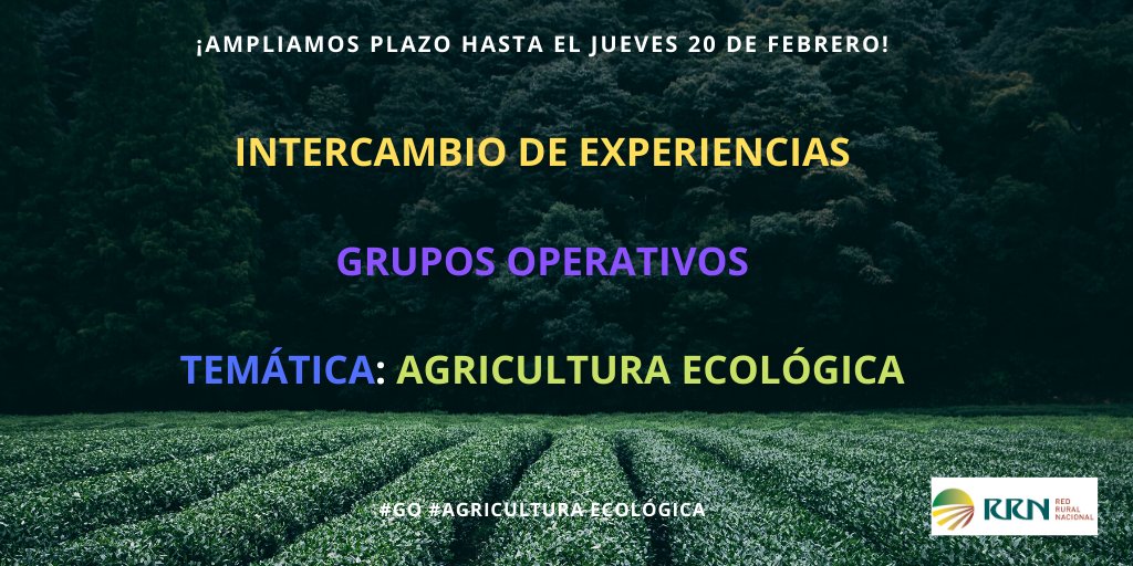 😉A veces, nos damos una tregua...⏳
⏱️Hasta el 20-F puedes inscribirte en el intercambio de experiencias entre #GruposOperativos con temática #AgriculturaEcológica 
🧮25 de febrero
🏛️MAPA: Gran Vía de San Francisco, 4-6, Madrid. Sala 7C
✍️Inscripción: redruralnacional.es/calendario-de-…