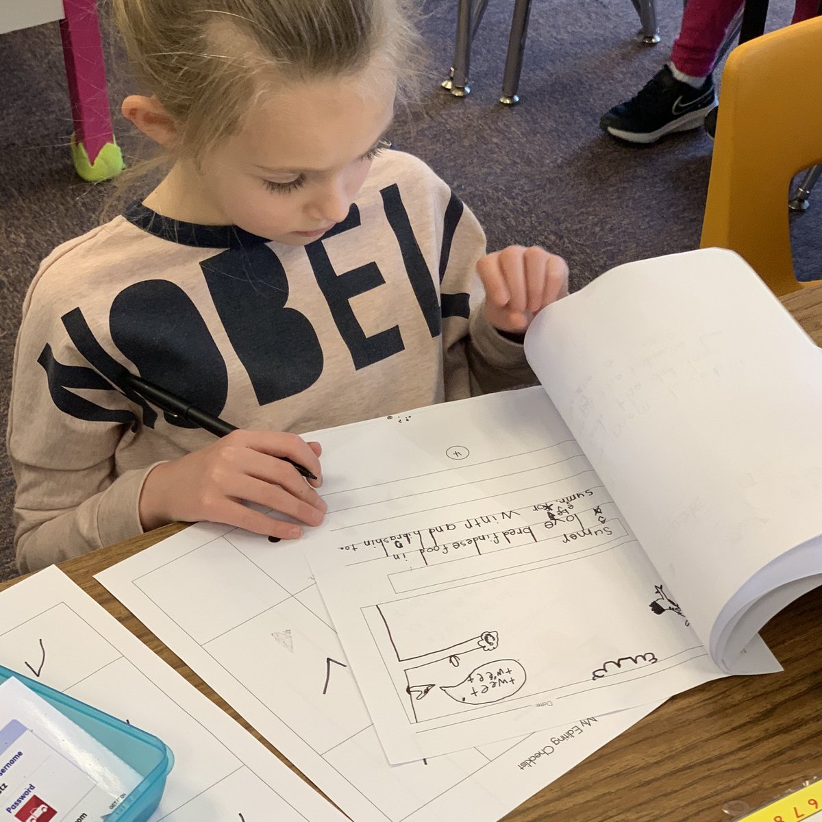 lutzlearns's tweet photo. Hard at work with our editing checklists as we “fancy up” our nonfiction chapter books that we are publishing to share with the world during our writing celebration this upcoming Friday!  #d39online #CentralFoxes #alwayswriting https://t.co/pu4F0Jq2GO