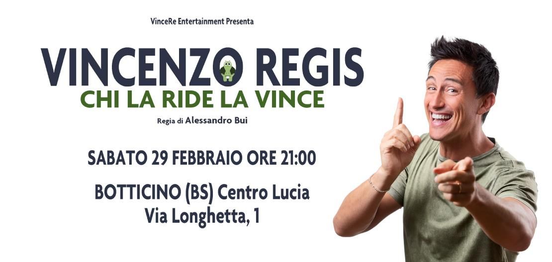 ClappitCom's tweet image. Sabato 29 #febbraio Chi La Ride La Vince con Vincenzo Regis!
L'appuntamento con il più amato comico bresciano è al Teatro Centro Lucia di Botticino (BS). Acquista i biglietti online!
buff.ly/2RZMnSm