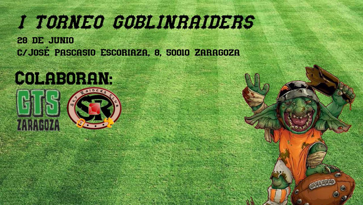 SkyraidersClub's tweet image. Y estamos encantados de anunciar nuestro primer torneo de #bloodbowl que se disputará en #goblintrader Zaragoza el 28 de Junio, si estais interesados en venir a pasar un buen rato con nosotros no dudeis en inscribiros aquí: bloodbowlforo.org/phpBB3/viewfor…