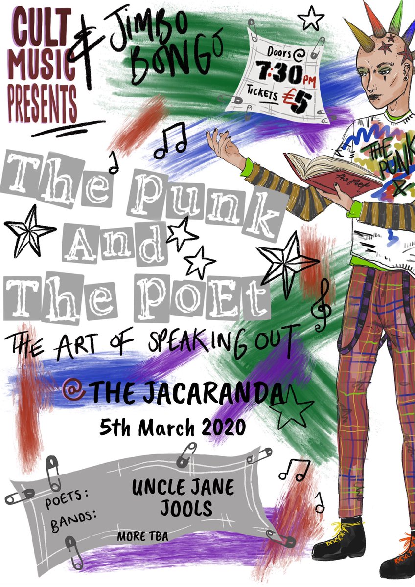 Fresh from supporting the mighty <a href="/psycho_comedy/">Psycho Comedy</a> at @phaseonelpool we are mega excited to announce that <a href="/uncle_jane/">UNCLE JANE</a> will be playing for us at The Punk &amp; The Poet on 5th March

Uncle Jane are a 4 piece Brutalist Post Punk/Garage band from our home town of Liverpool