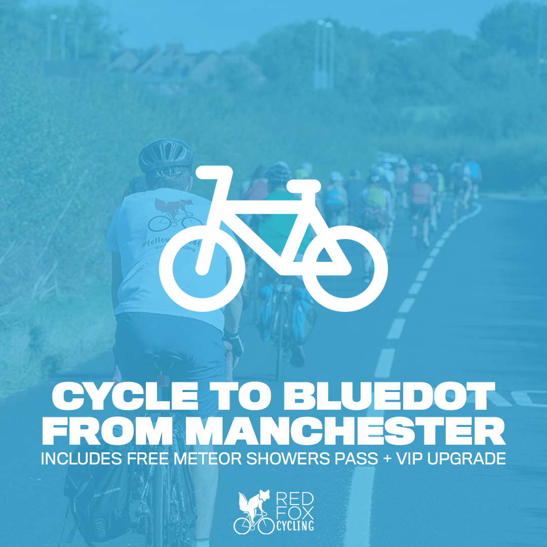 bluedotfestival's tweet photo. Back by popular demand, the Manchester to bluedot cycle ride returns for 2020! Reduce your carbon footprint and cycle to the festival with @redfoxcycling.

Includes a Meteor Showers pass + VIP upgrade for FREE for the weekend.

Find out more – https://t.co/FfKno6Kg35 https://t.co/XBdhfhSxBC