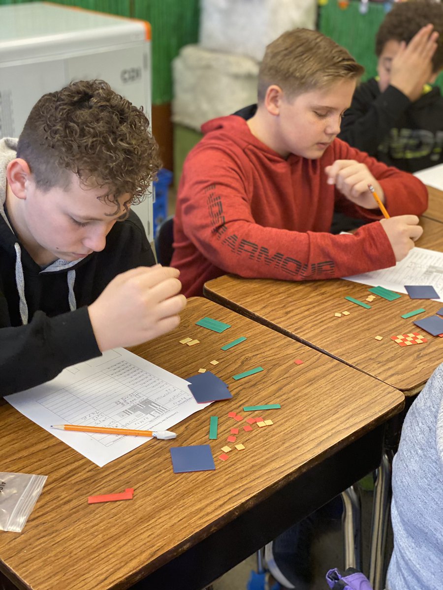 dicus_mrs's tweet image. It’s always a treat when @jsgeometry comes in for a lesson! We learned how to combine like terms by using algebra tiles. Awesome connections were made as students explored this new concept! @CISWildcats #amstimath