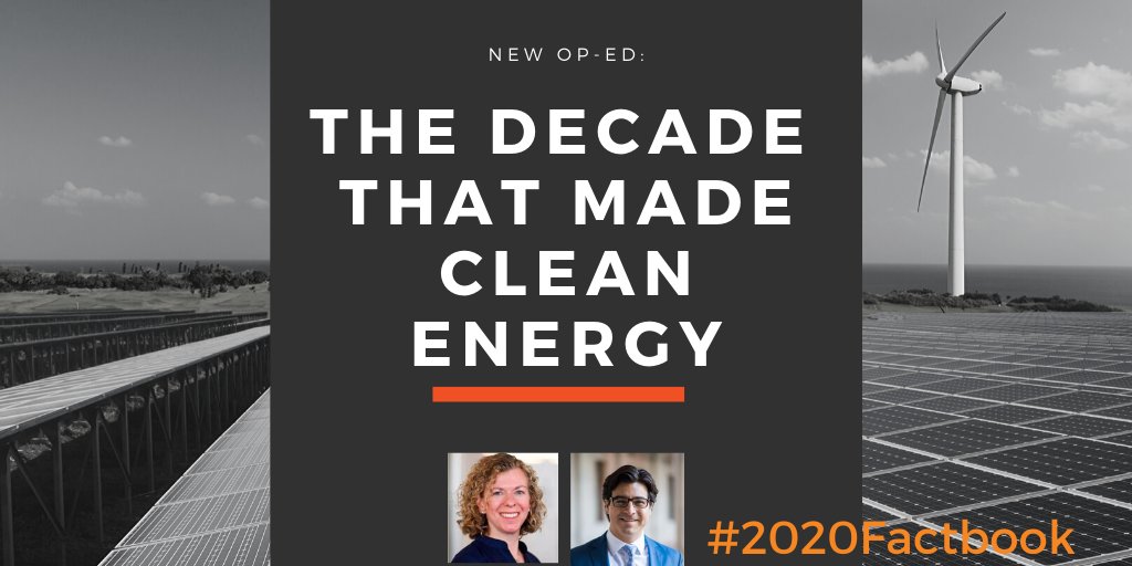 CRESenergy's tweet photo. New op-ed from @charleshernick @LJacobsonEnergy - the decade that made #cleanenergy in @MorningConsult 👉 https://t.co/8lETL4WEeo #2020Factbook #CleanEnergyDecade https://t.co/xY8mvbv23a