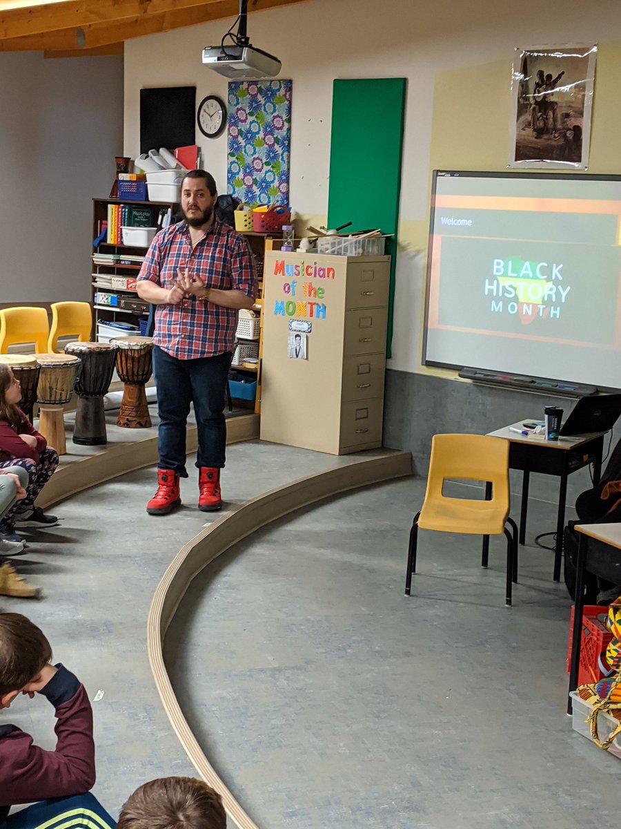 mmecarroll45's tweet photo. The grade 3-5's had a presentation this morning from the multicultural association on Black History Month! @RoyalRoadElem https://t.co/Bk5Hc8Af0c