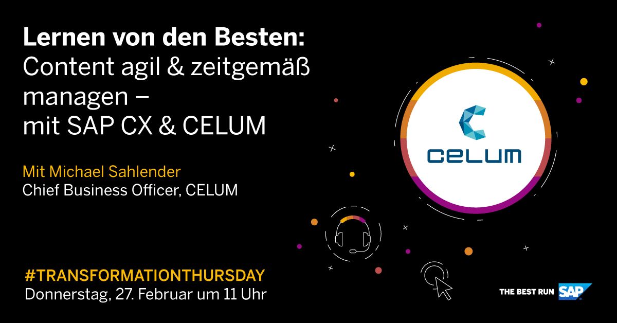 Flo_Geisberger's tweet image. Lernen aus Content-Experience-Strategien von Weltmarktführern: So steuert man die Content-Orchestrierung für eine wachsende Anzahl an Kanälen und Stakeholdern auf zeitgemäße Weise. Anmelden am Webinar unserer Partner #CELUM und #SAPCX #communicode -> e.gv6.co/tsujp3