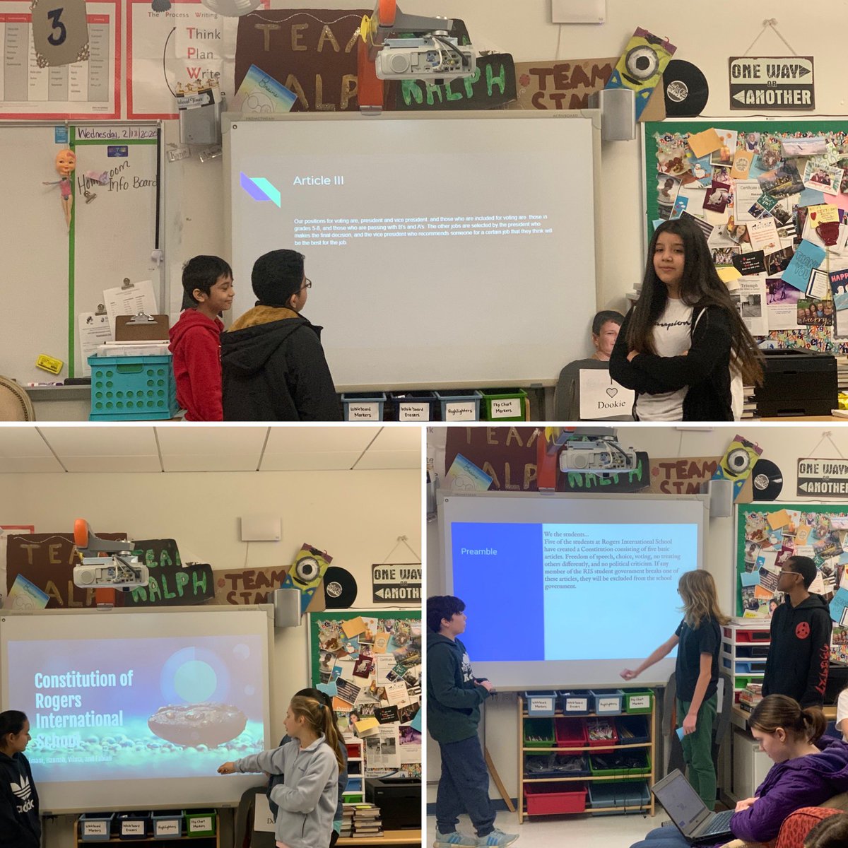 MYPDesignRIS's tweet image. Grade 7 Design students are presenting their charter documents for student government to their classmates! 
#mypdesign #criterionc #creatingthesolution #charterdocuments #studentgovernment #ibinaction