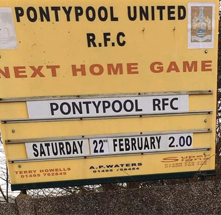 This Saturday we welcome @PontypoolRFC to the Memorial ground. Come along and support the lads! We are also welcoming all supporters to remain at the club and watch Wales V France live on TV. 📍Venue- Memorial Ground Conway Road Pontypool NP4 6HL 📍K.O 14.00 📍Ben Francis Cup