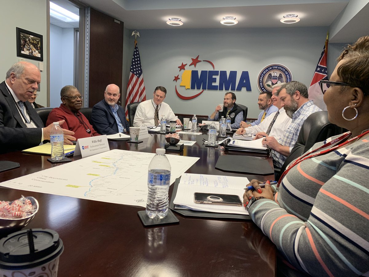 MSEMA's tweet photo. It’s a pleasure to welcome Commissioner Willie Simmons to the SEOC this morning for our staff meeting. https://t.co/HL8sku0TwR