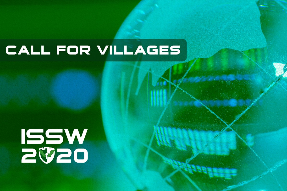 The Call for Villages for #ISSW 2020 is open until March 1st! We're looking forward to hosting more hands-on events this year. Share your expertise and let's have some fun.  docs.google.com/forms/d/e/1FAI… #ATX #infosec #CyberSecurity #hackers