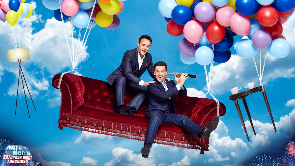 The boys are (almost) back in Toon! <a href="/antanddec/">antanddec</a> land on your screens this Saturday at 7pm on <a href="/ITV/">ITV</a> and <a href="/WeAreSTV/">STV</a>! 🎈 #SaturdayNightTakeaway