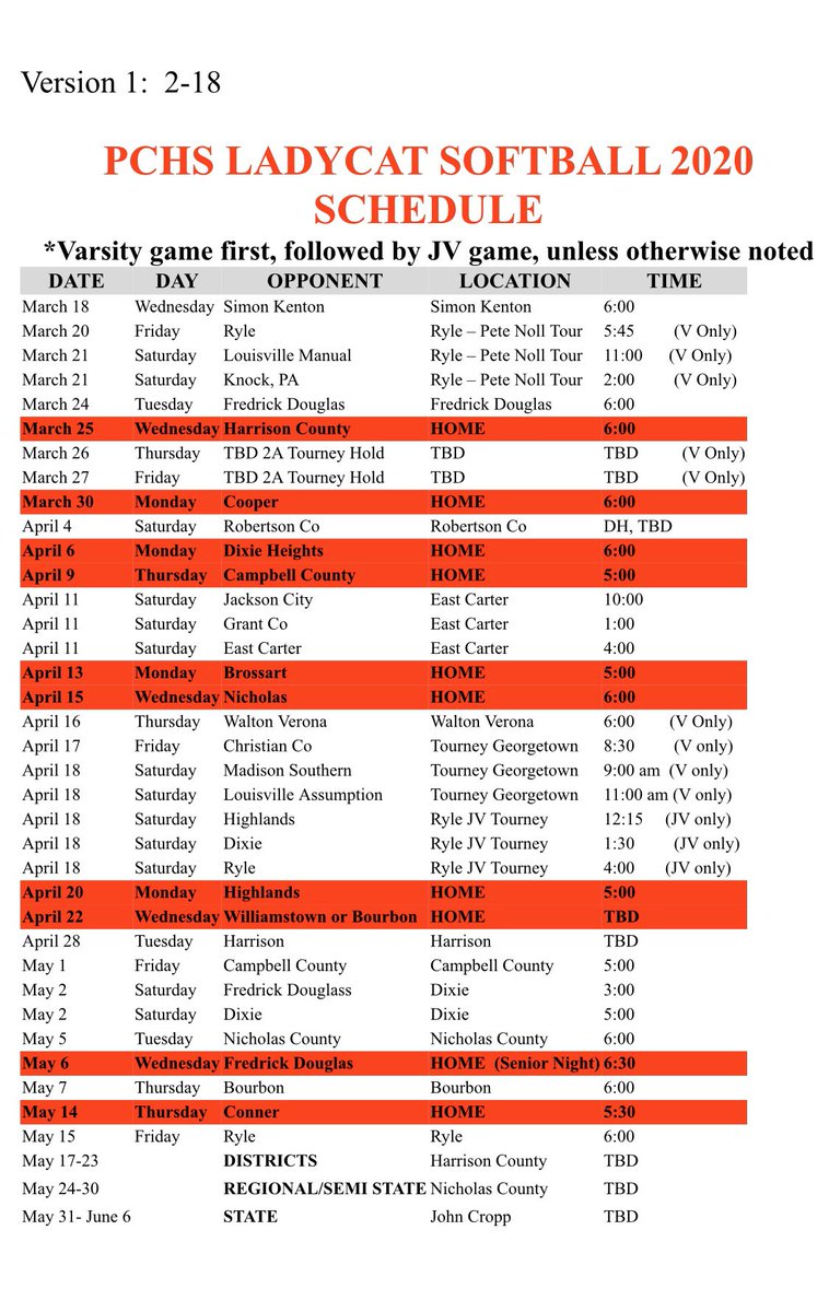 Make plans to see a game.  2020 Schedule is TOUGH.  #we>me